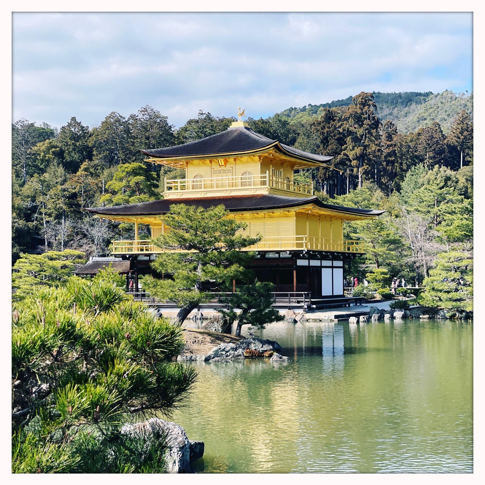 The Golden Pavilion and garden in Kyoto