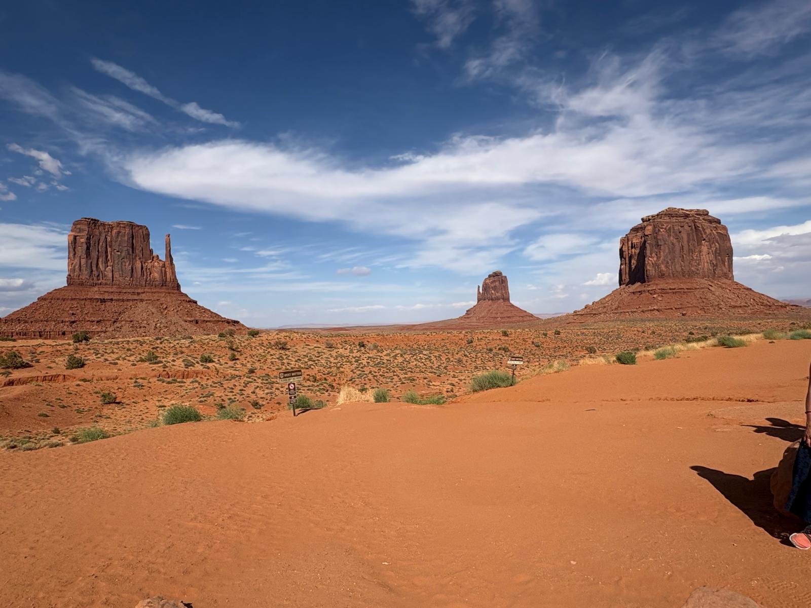 A view of Monument Valley on a journey