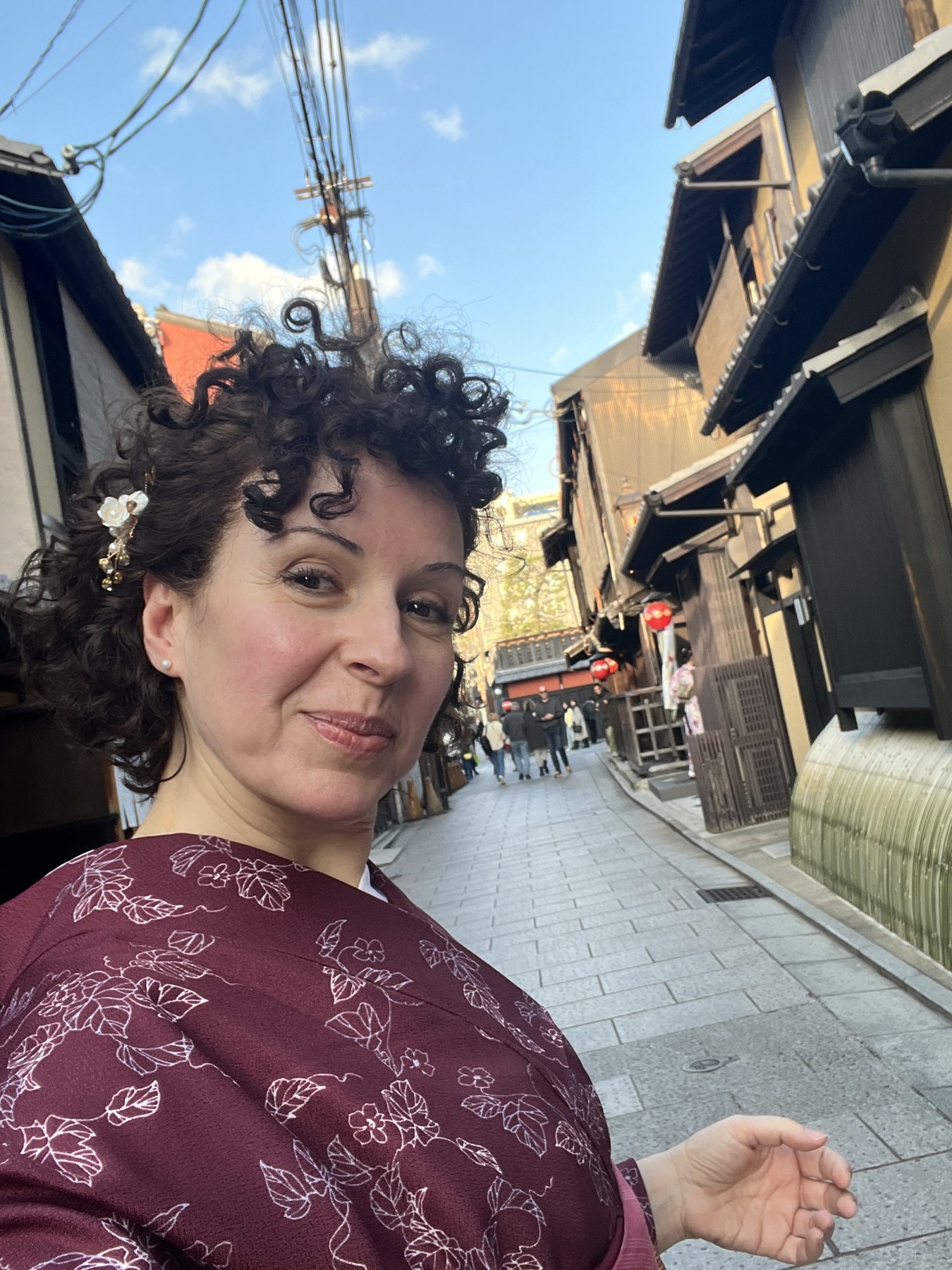 Silvia Ferrato on a street in Japan